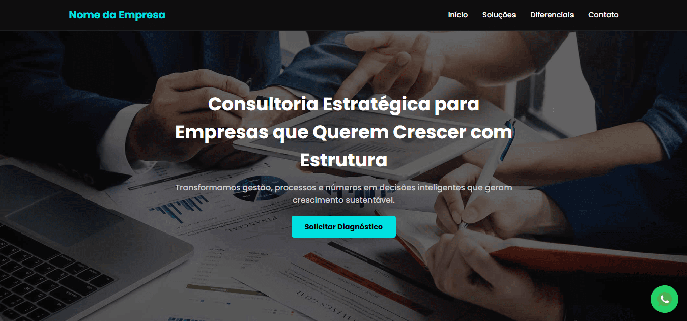 Projeto Site Institucional de Consultoria